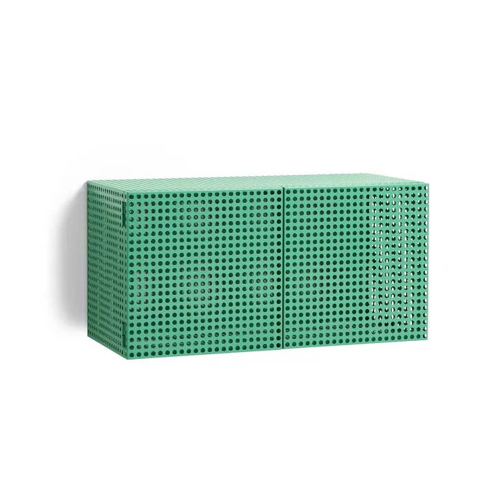 Perforated Cabinet veggskap small - Soft jade - HAY