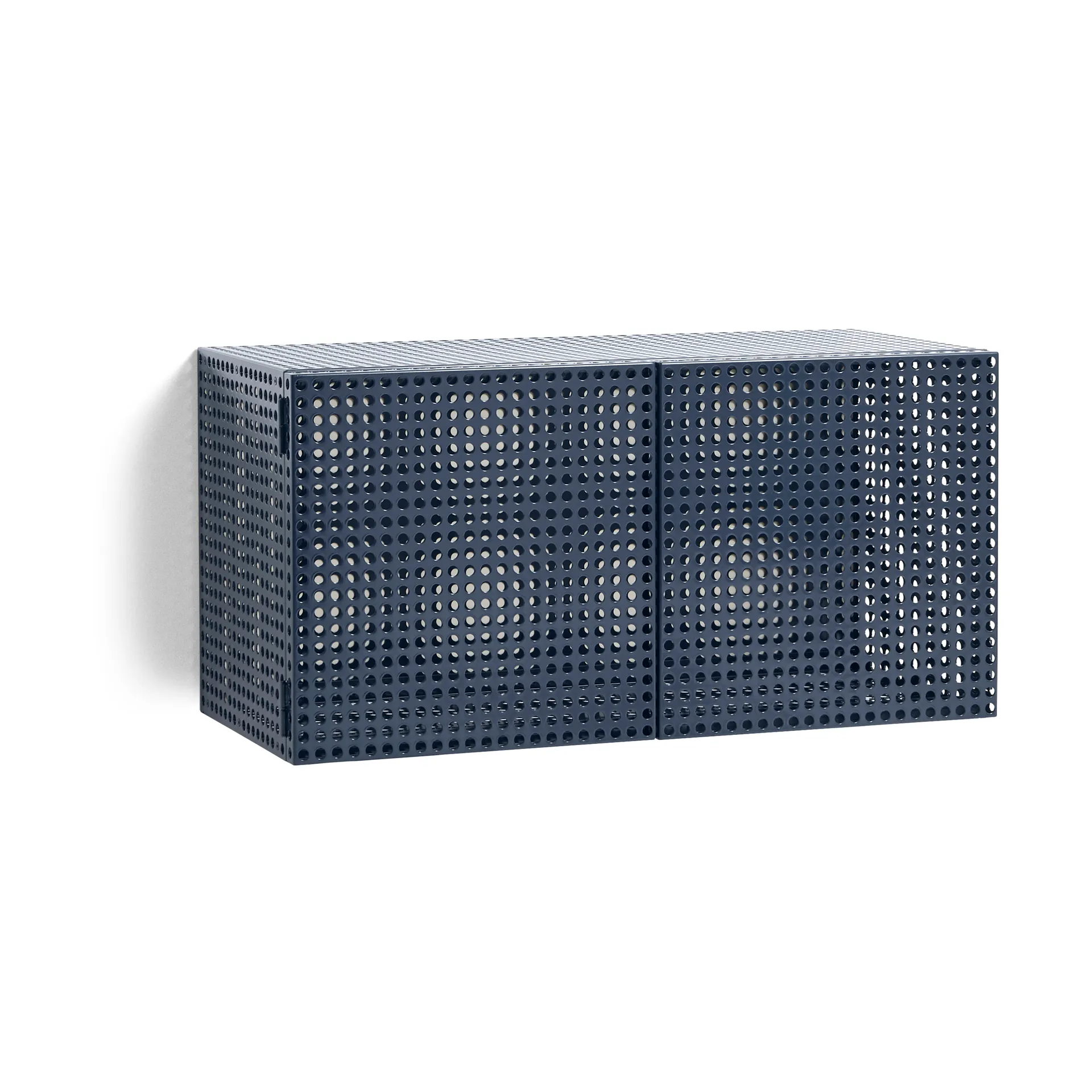 Perforated Cabinet veggskap small, Steel blue HAY