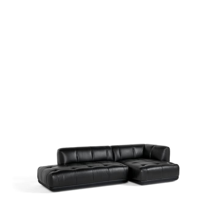 Quilton kombinasjon 21 modulsofa høyrestilt - lær sense black - HAY