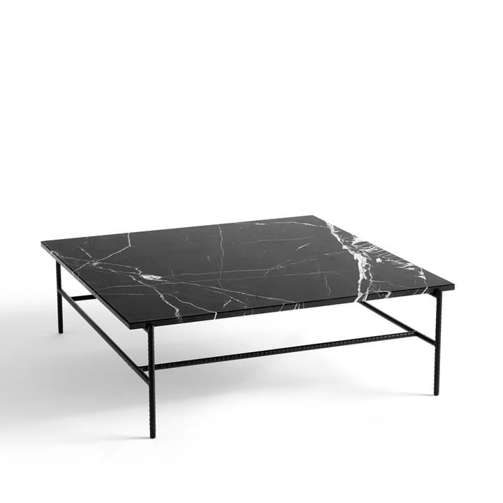 Rebar sofabord 100x104x33 cm - Svart marmor-svart stativ - HAY