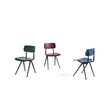 Result stol - Black oak-svart stål understell - HAY