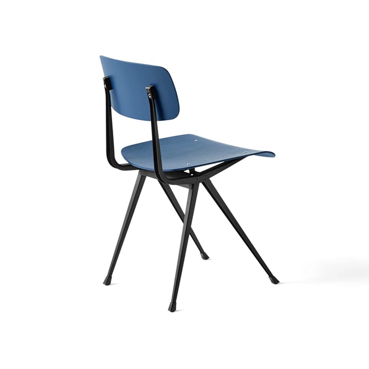 Result stol - dark blue, svart stål understell - HAY