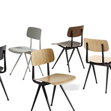 Result stol - Eik-beige stål understell - HAY