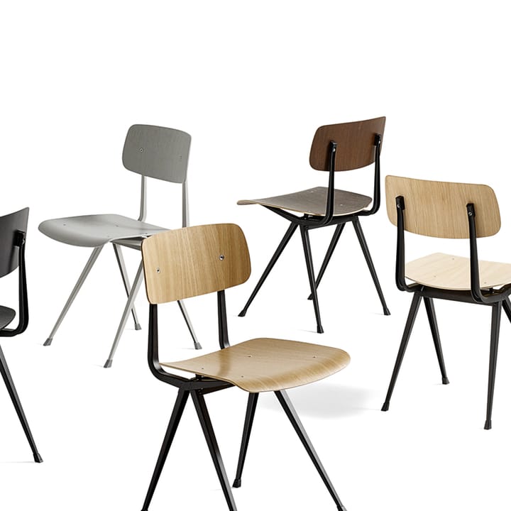 Result stol, Eik-beige stål understell HAY