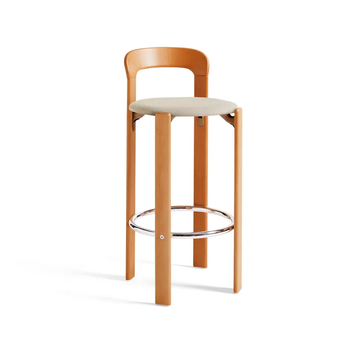 Rey kledd barstol 75 cm - stoff Steelcut Trio 213 Golden - HAY