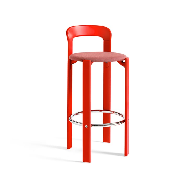 Rey kledd barstol - Steelcut trio 636 scarlet red - HAY