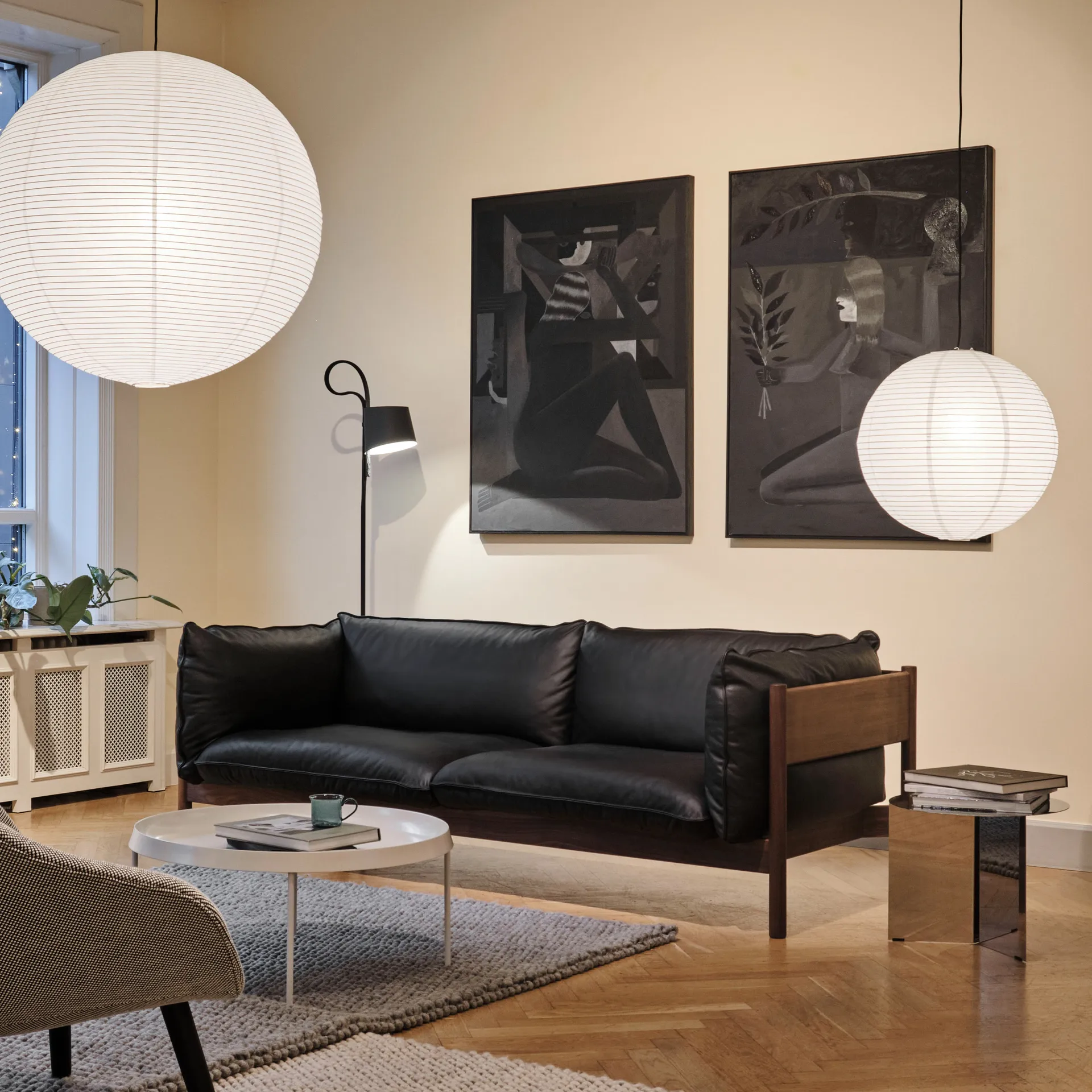 Rice paper lampeskjerm Ø50 cm, Hvit HAY