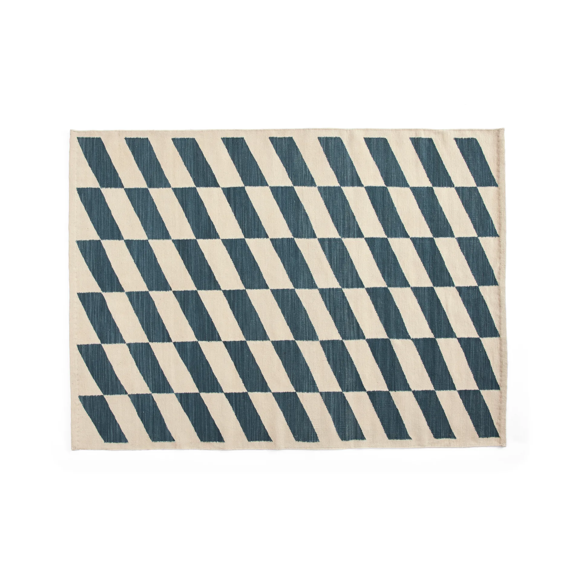 Shift Kelim gulvteppe 140x200 cm, Blue HAY