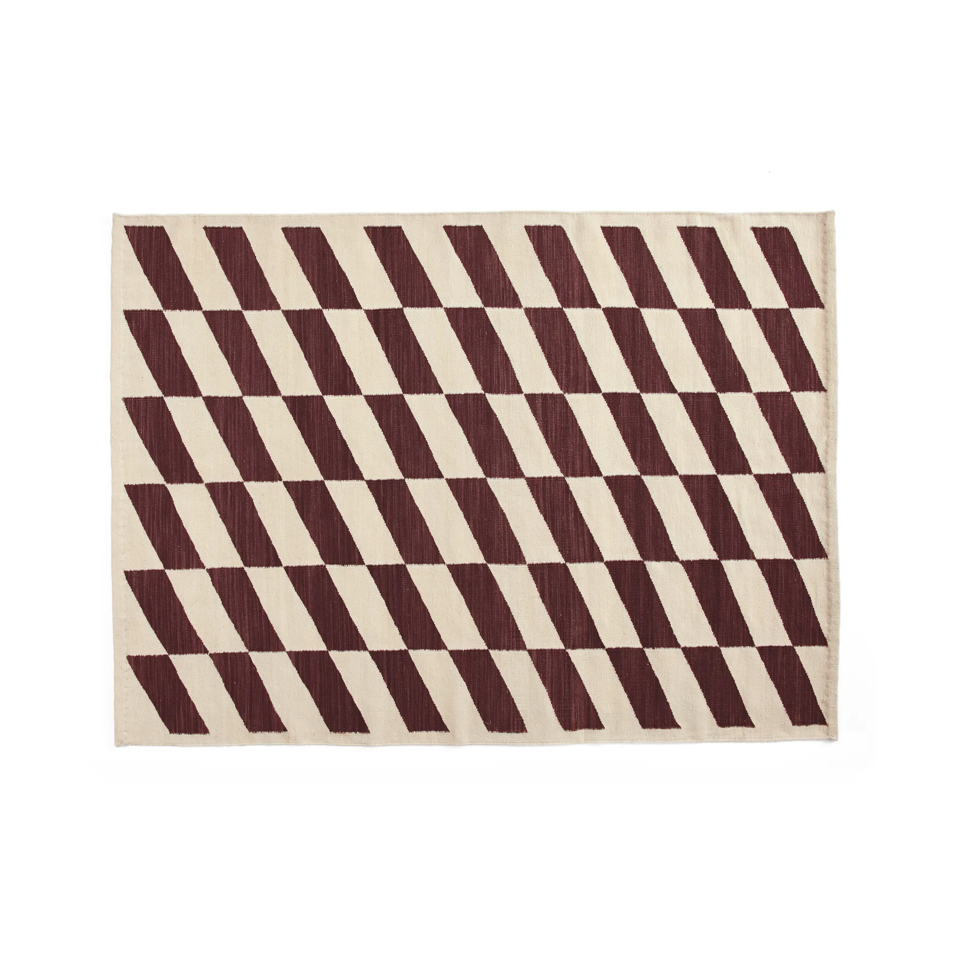 Shift Kelim gulvteppe 140x200 cm, Burgundy HAY