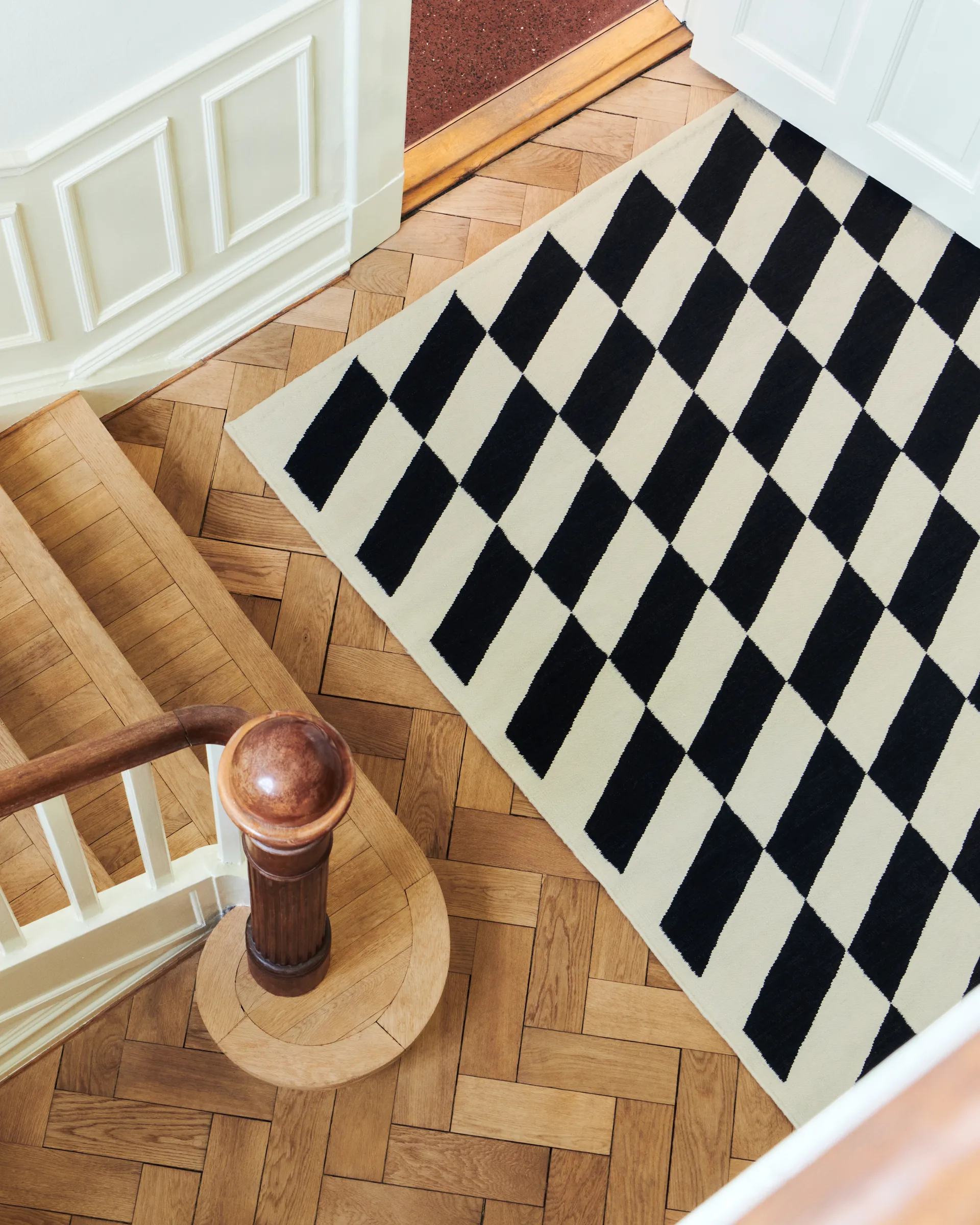 Shift Kelim gulvteppe 170x240 cm, Black HAY