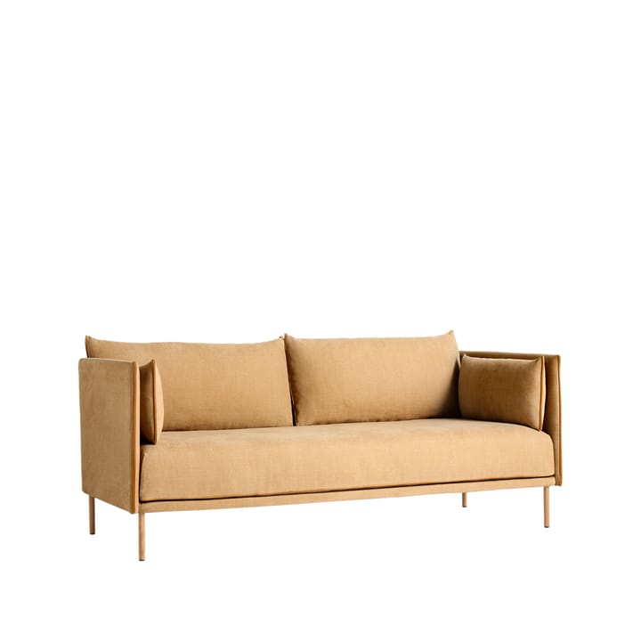 Silhouette 2-seters sofa - Linara 142-cognac leather piping-oiled oak - HAY