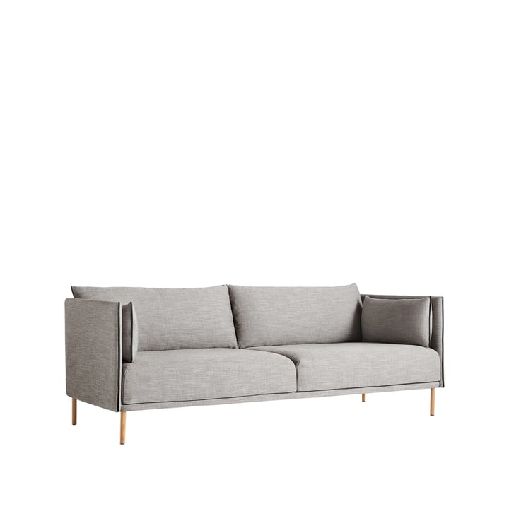 Silhouette 3-seters sofa - Grey-svart piping-oljede eikben - HAY