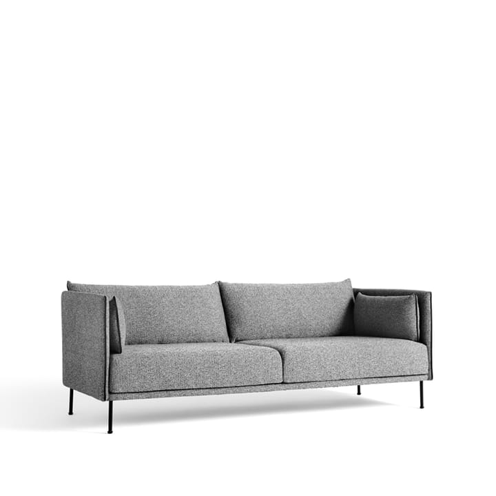Silhouette 3-seters sofa - Olavi 03 grey-svart metallbein - HAY