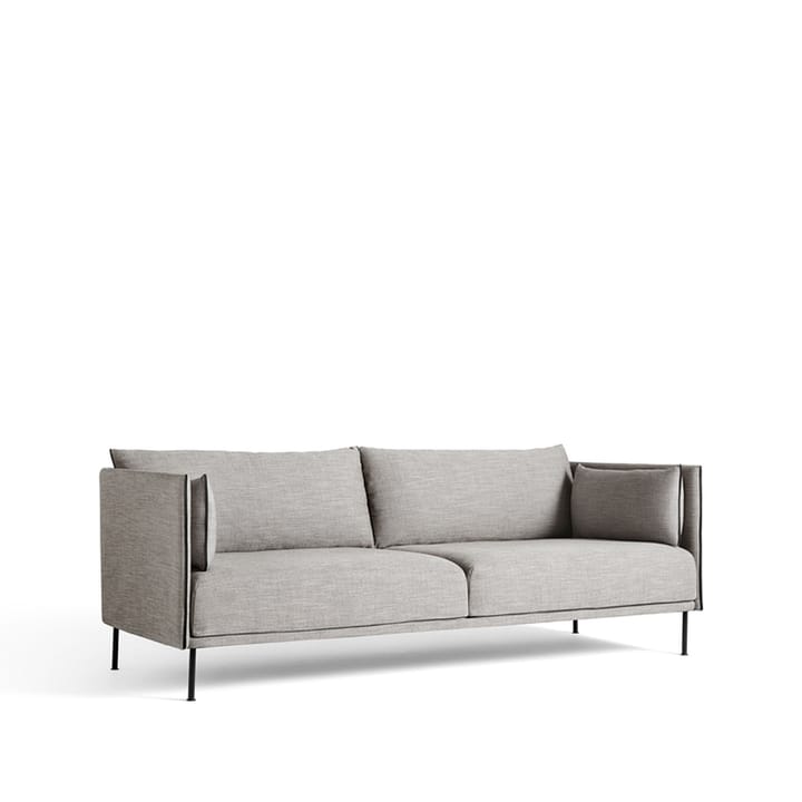 Silhouette 3-seters sofa - Ruskin 33-svarte metallben - HAY