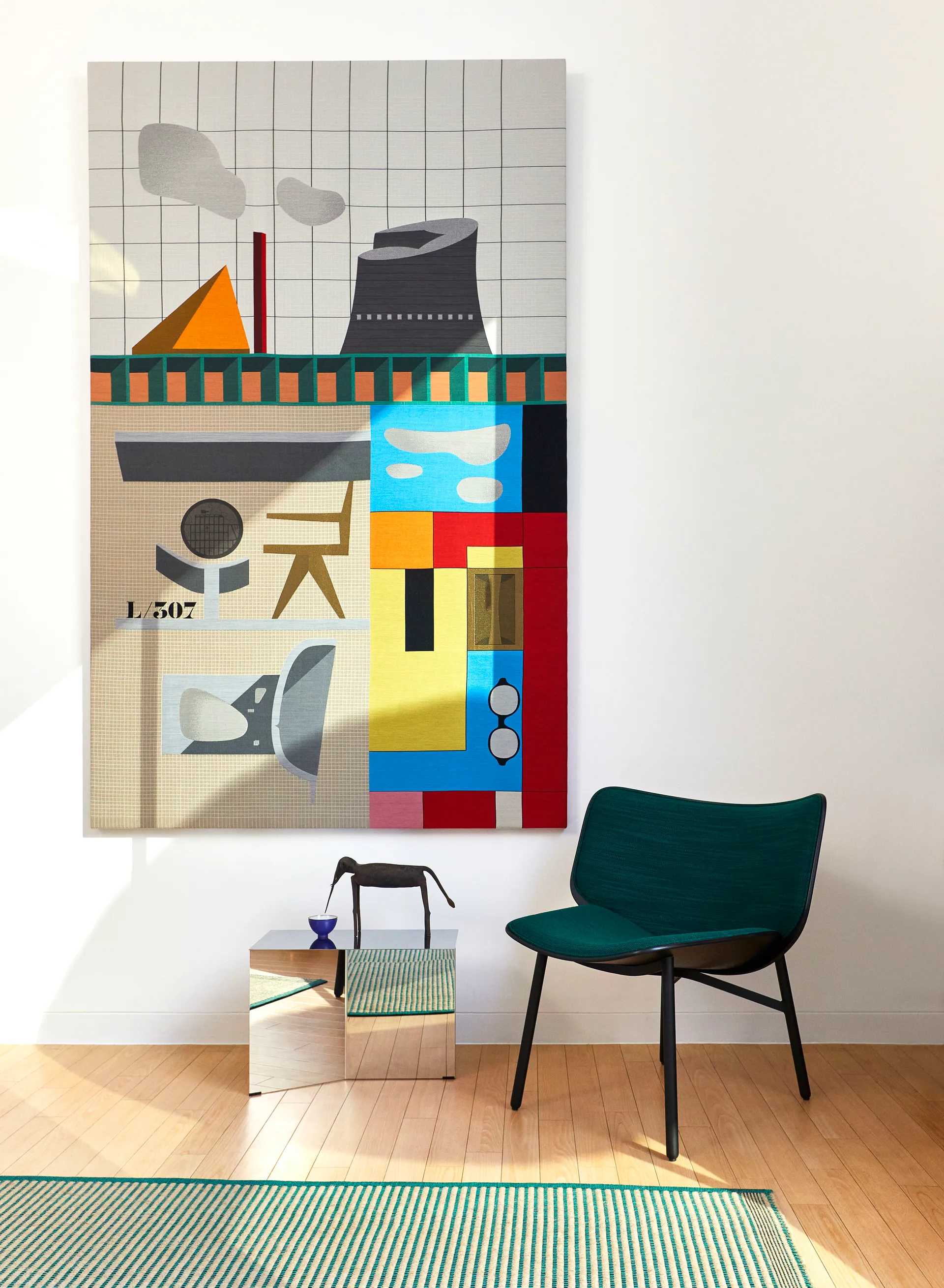 Slit Oblong sidebord 27,5x49 cm, Mirror polished steel HAY