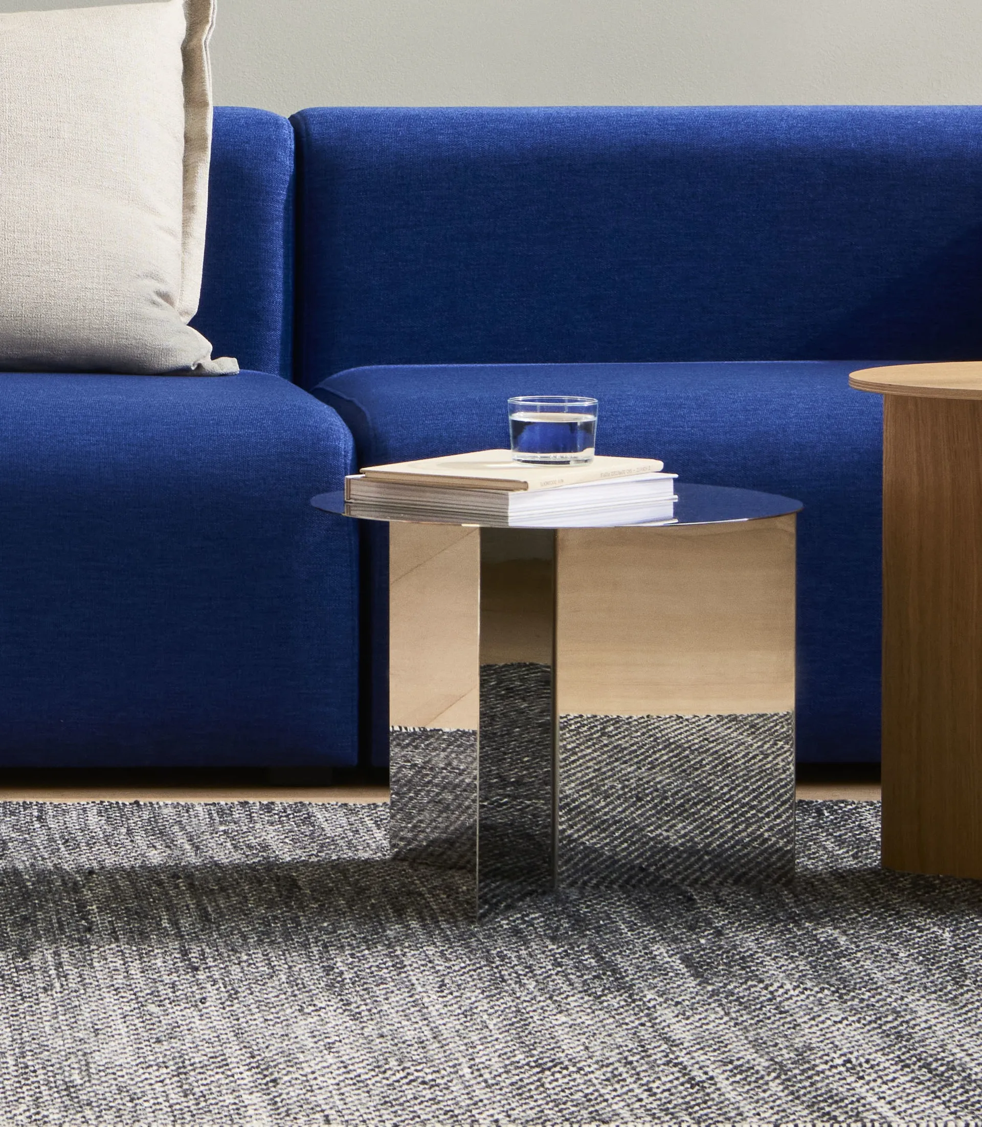 Slit sofabord, Polished stainless steel HAY