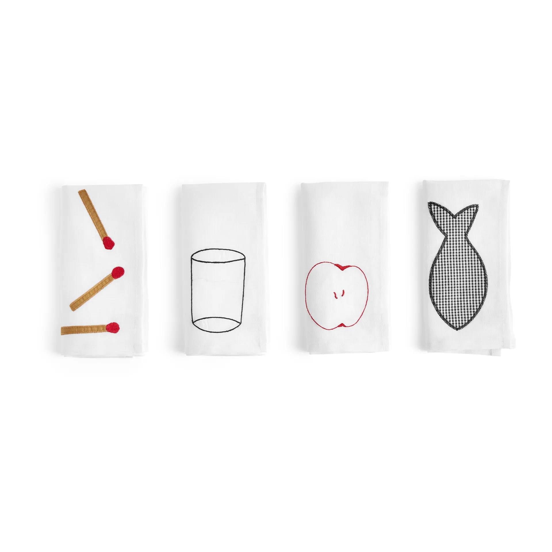 Sobremesa linserviett 45 x 45 cm 4-pakning, Hvit HAY