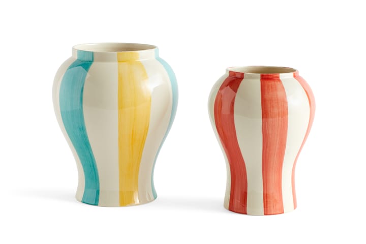 Sobremesa stripe vase S 22 cm, Rød HAY