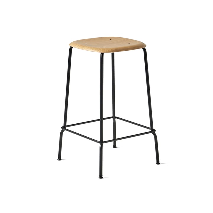 Soft Edge 30 lav barkrakk - oak-svart stål understell - HAY