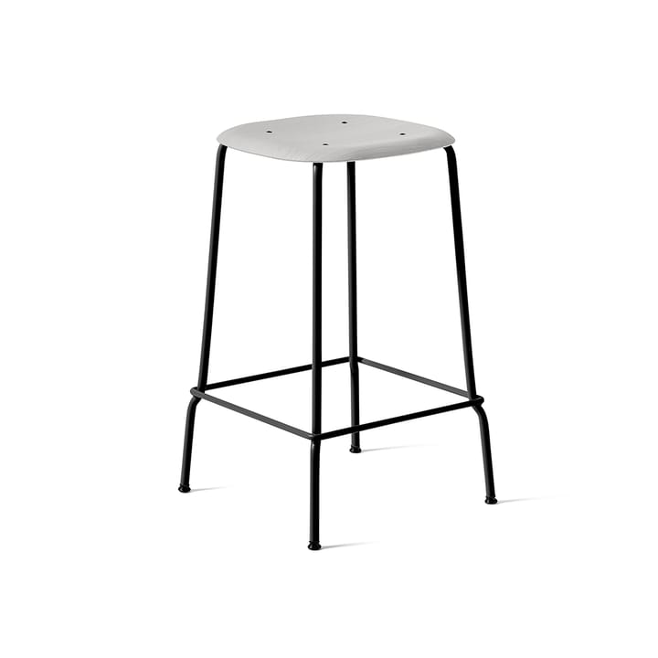 Soft Edge 30 lav barkrakk - soft grey, svart stål understell - HAY