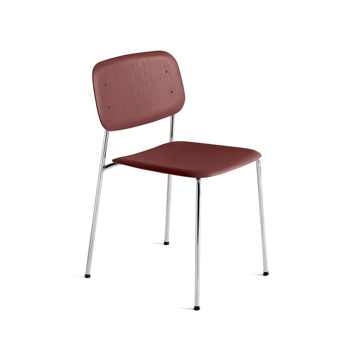 Soft Edge 40 stol - fall red, krom understell - HAY
