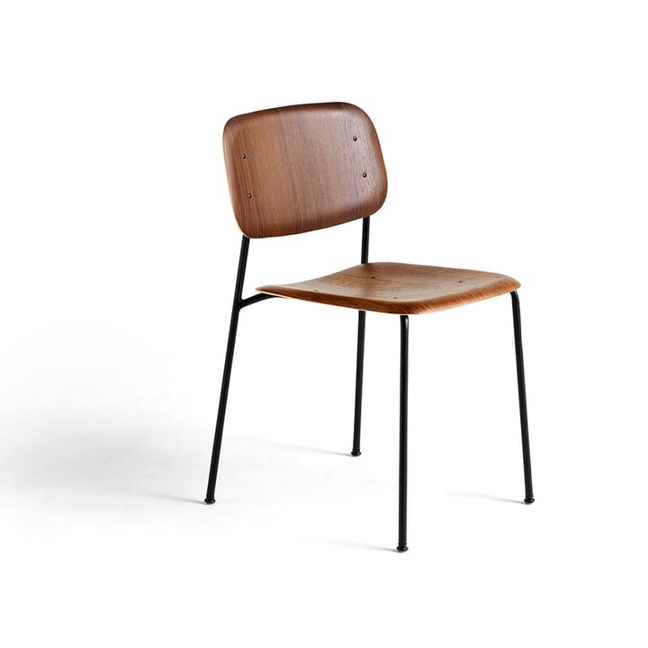 Soft Edge 40 stol - Smoked oak-svart stål understell - HAY