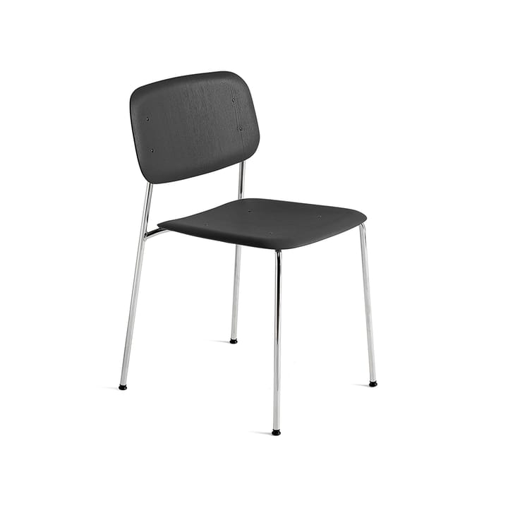 Soft Edge 40 stol - soft black, krom understell - HAY