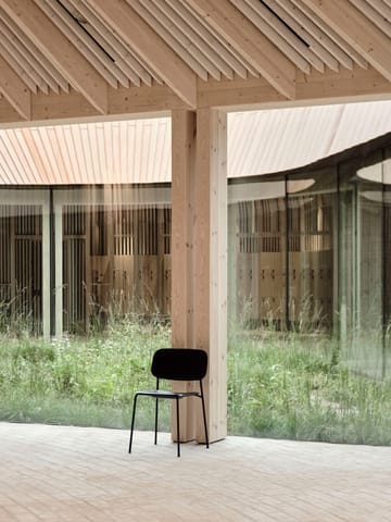 Soft Edge 40 stol - soft black, svart stål stativ - HAY