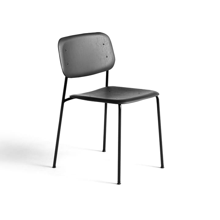 Soft Edge 40 stol - soft black, svart stål stativ - HAY