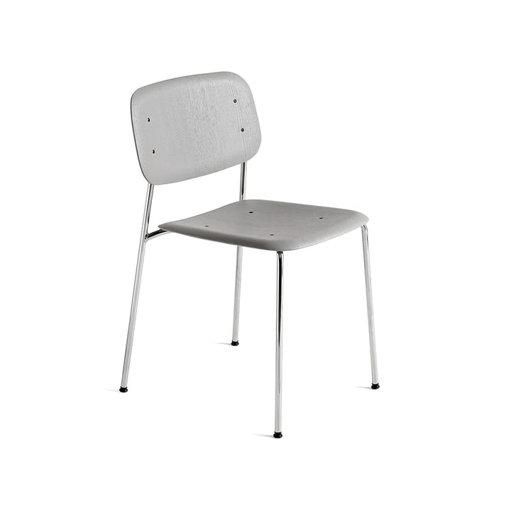 Soft Edge 40 stol - soft grey, krom understell - HAY