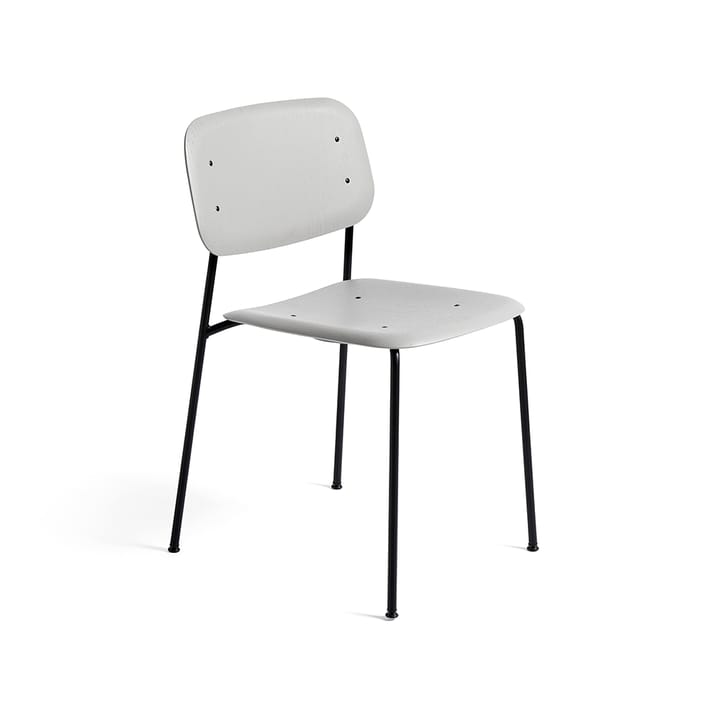 Soft Edge 40 stol - soft grey, svart stål understell - HAY