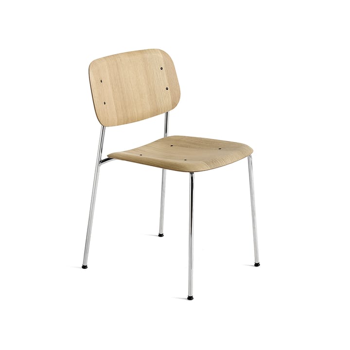 Soft Edge 40 stol - water-based lacquered oak, krom understell - HAY