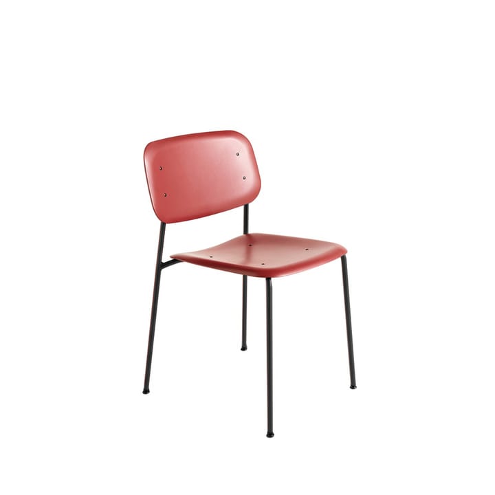Soft Edge 45 stol - fall red, svart stålrørstativ - HAY