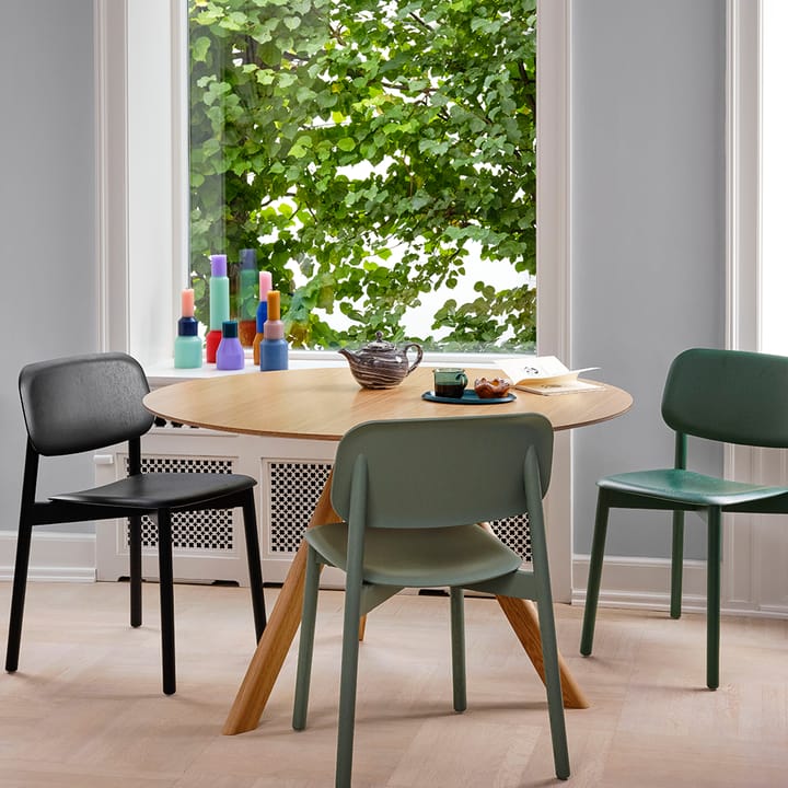 Soft Edge 60 stol, Dusty green-eik understell HAY