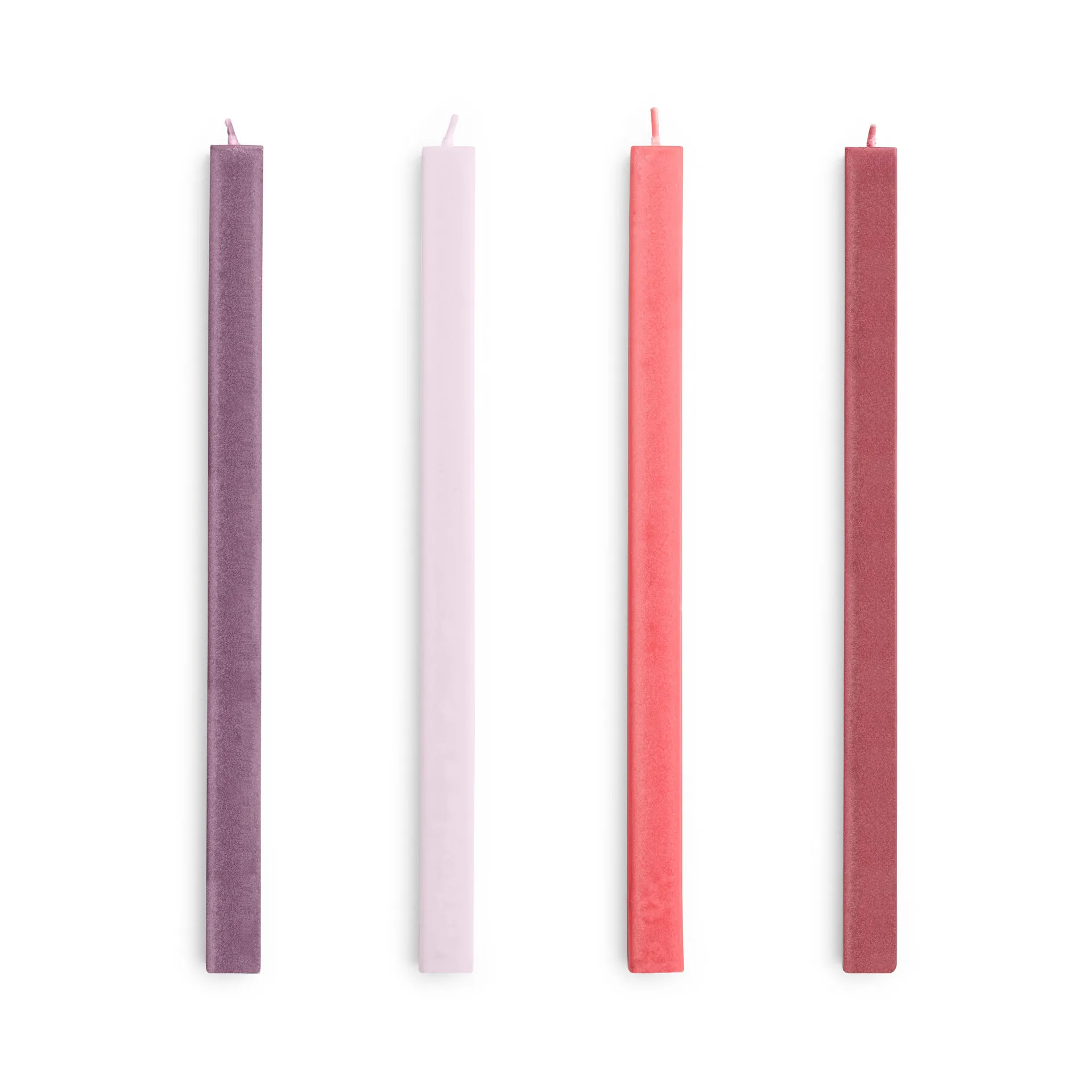 Square Candle lys mix 4-pack, Reds-bordeaux HAY