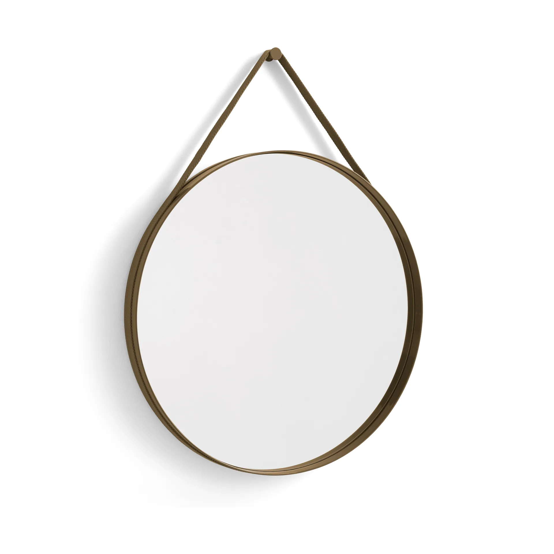 Strap Mirror speil Ø 70 cm, Light brown HAY