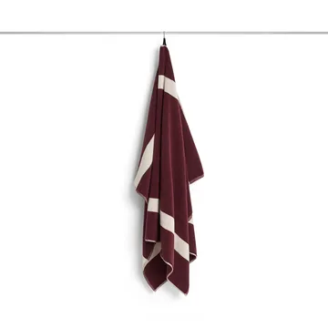 Stripe håndkle - Burgundy, 100x150 cm - HAY