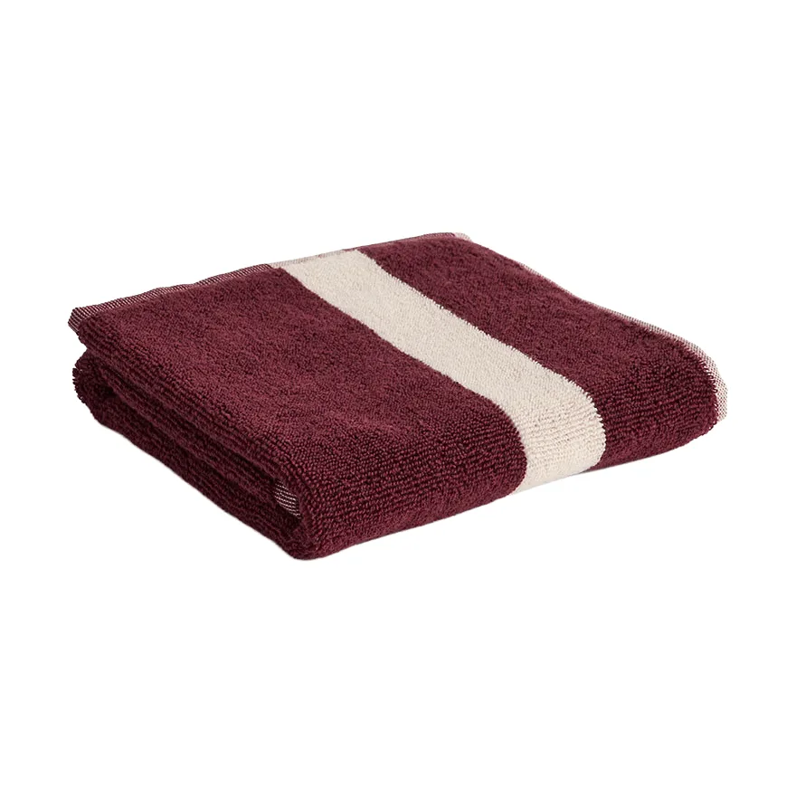 Stripe håndkle, Burgundy, 40x60 cm HAY