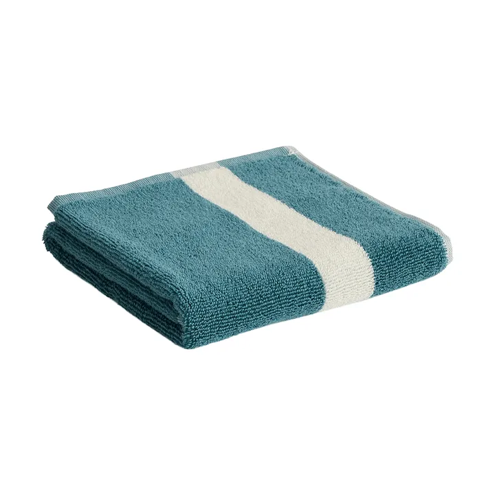 Stripe håndkle - Petrol blue, 40×60 cm - HAY