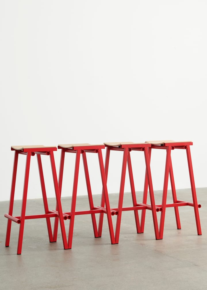 Taburett 8 high barstol 75 cm, Signal red HAY