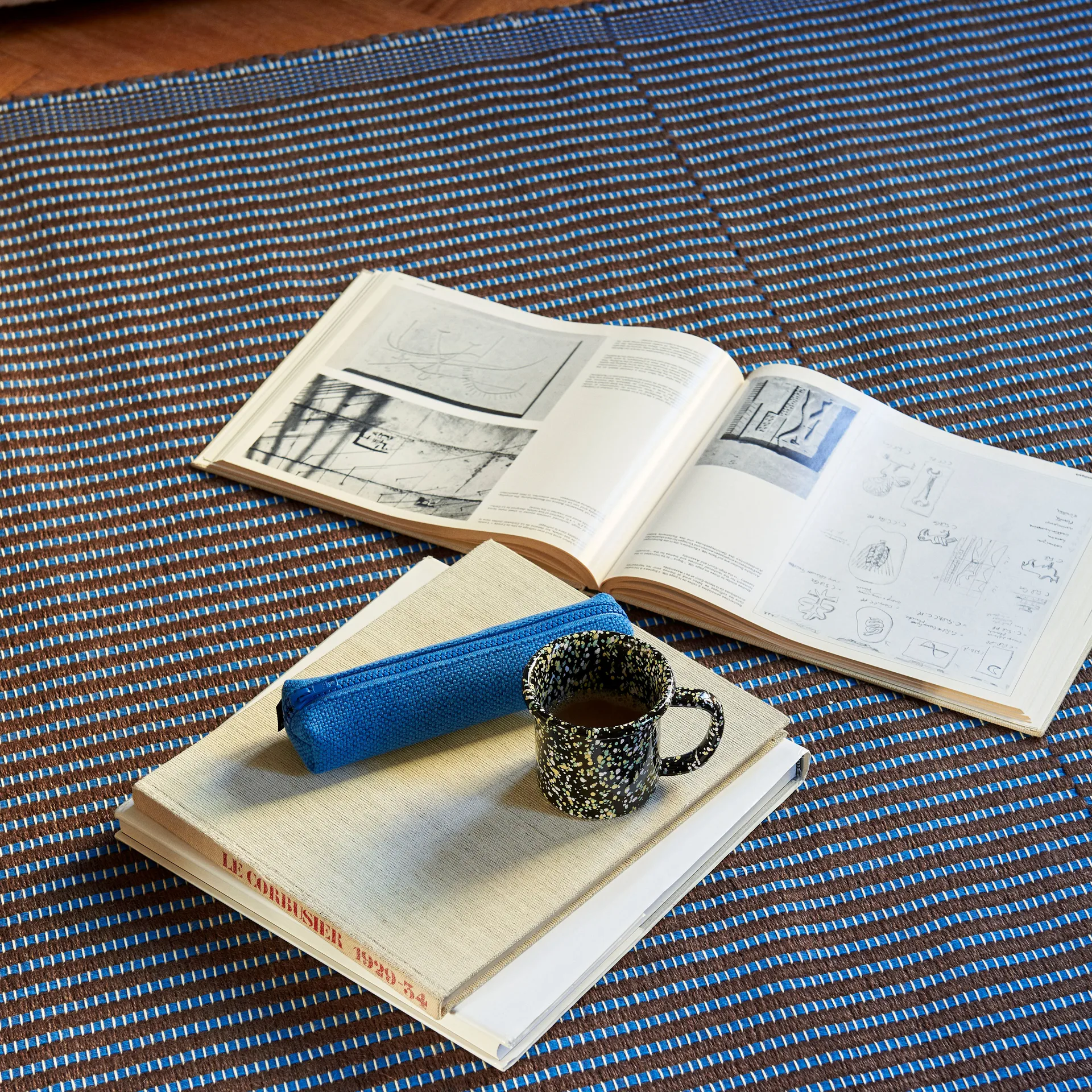 Tapis gulvteppe 140x200 cm, Chestnut-blue HAY