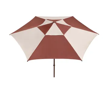 Terrazza Hexagon parasoll - Off-white-burgundy - HAY