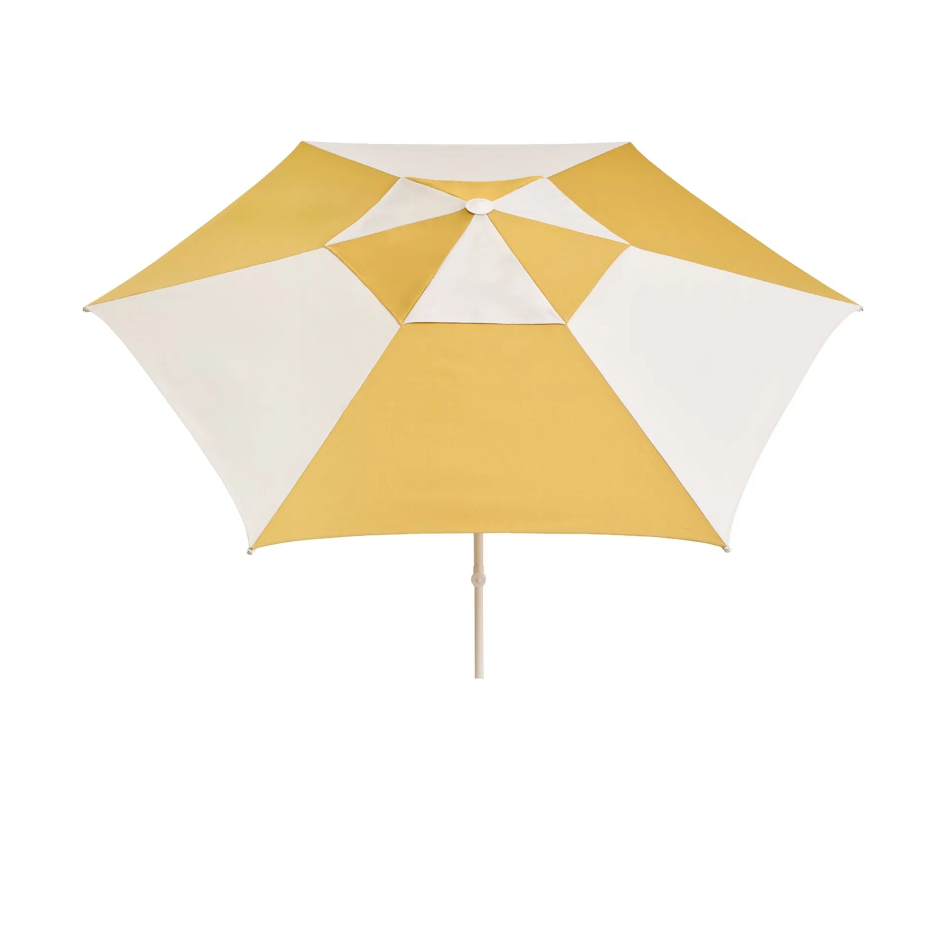 Terrazza Hexagon parasoll, Off white-ochre HAY