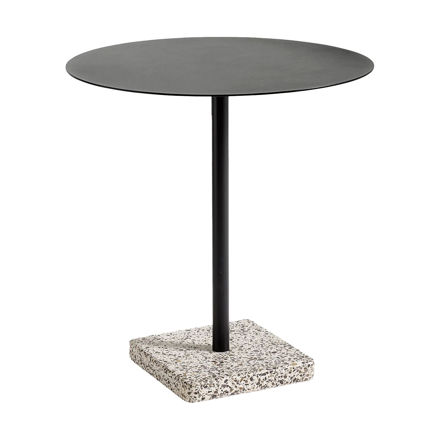 Terrazzo spisebord Ø70 cm, Grey terrazzo-anthracite HAY