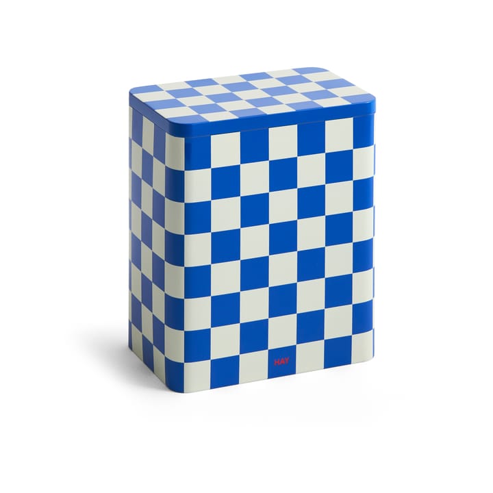 Tin Container oppbevaringsboks large - Blue-off white - HAY