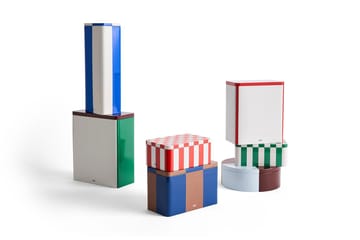 Tin Container oppbevaringsboks medium - Black-off white - HAY