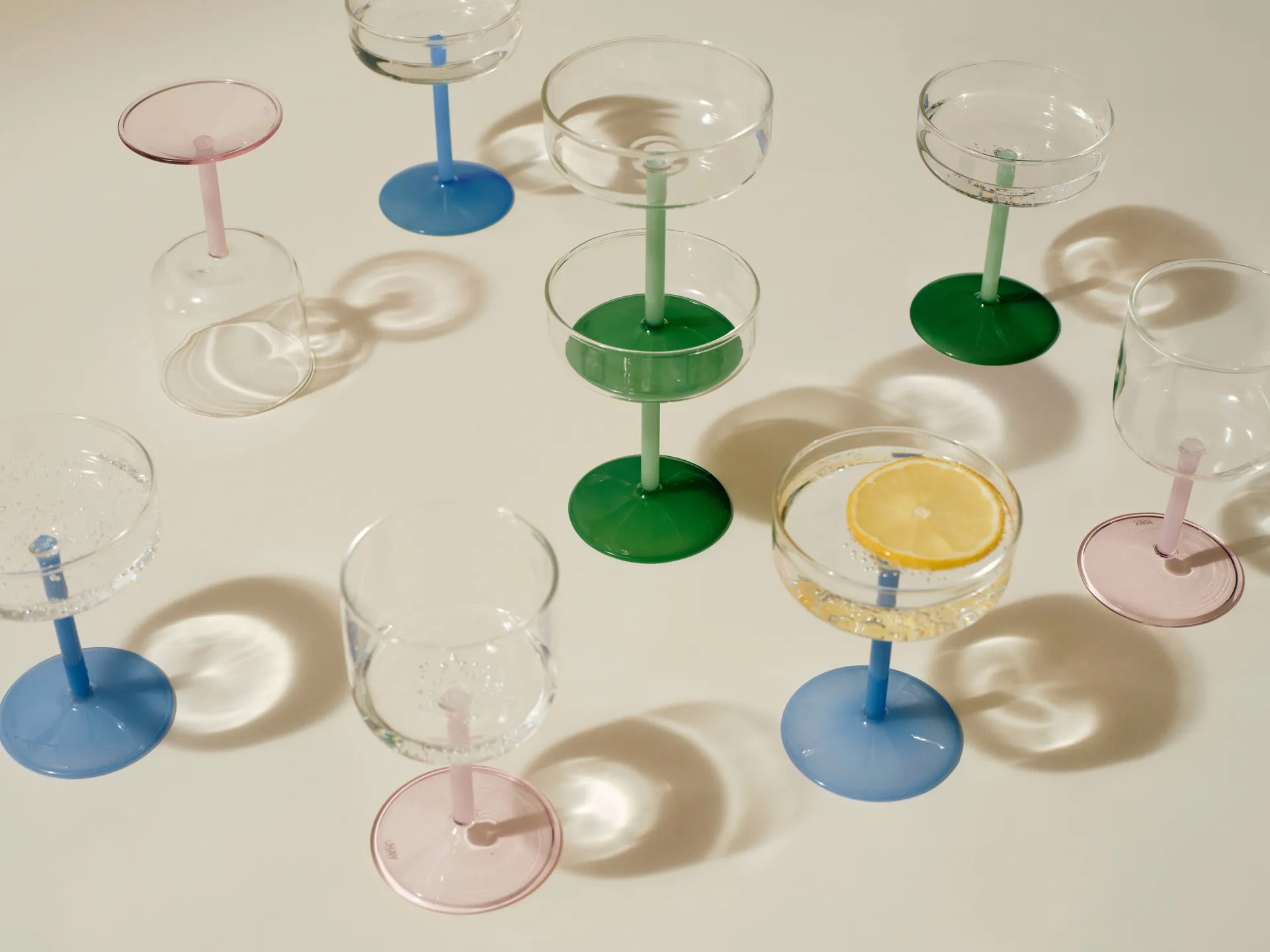 Tint vinglass 25 cl 2-pakning, Rosa-gul HAY