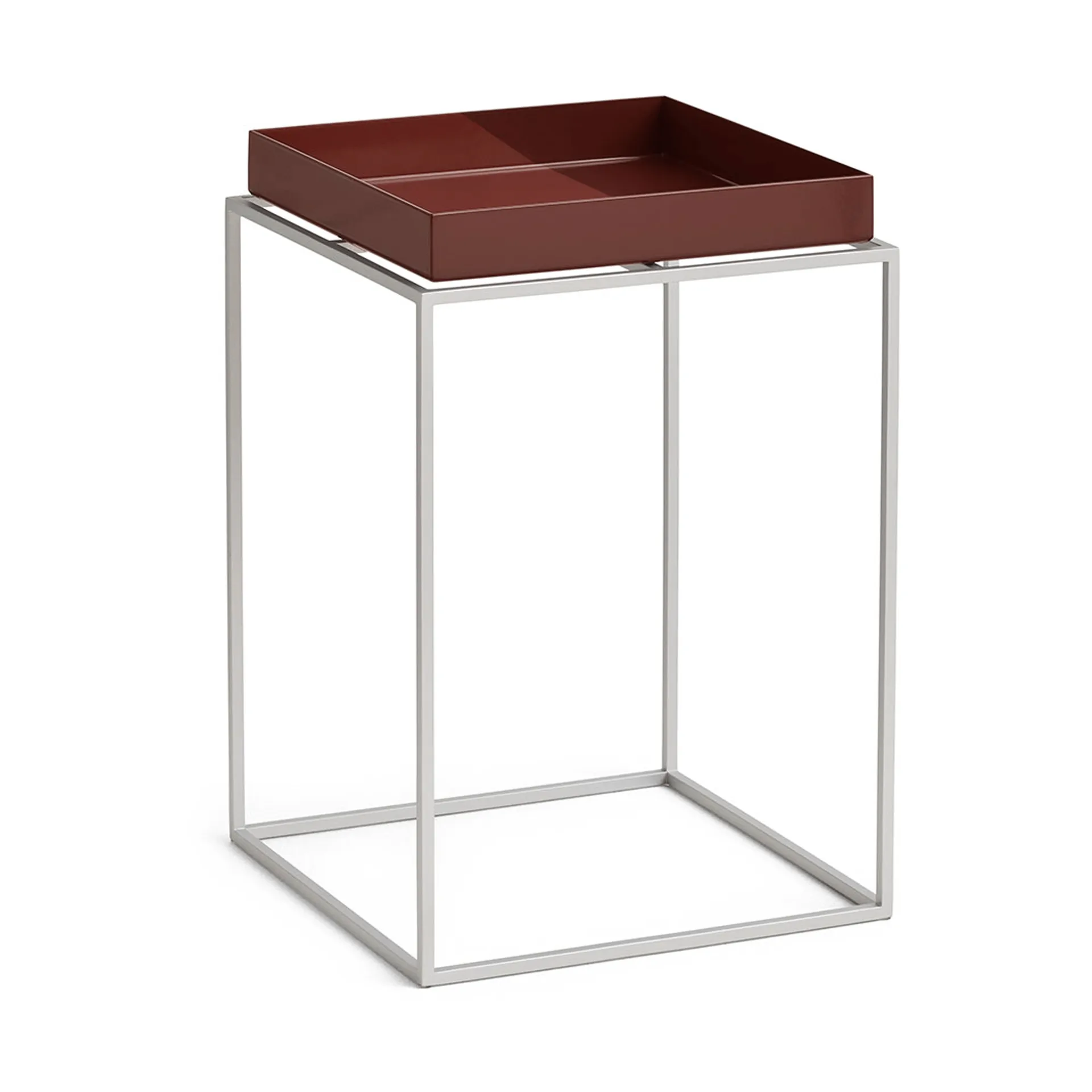 Tray Table medium brettbord, Chocolate-silikon grå, 30x30x44 cm HAY