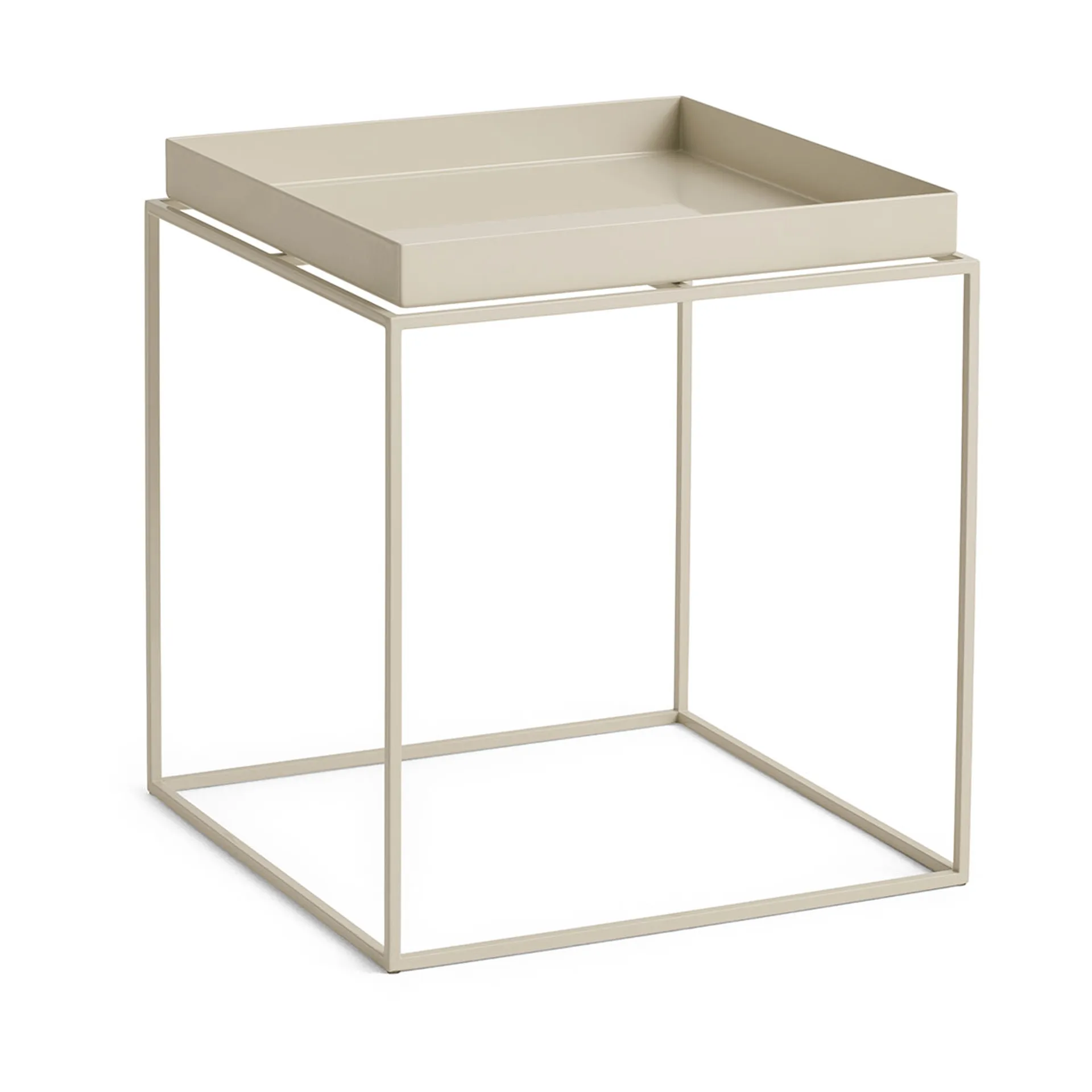 Tray Table medium brettbord, Warm beige, 40x40x44 cm HAY