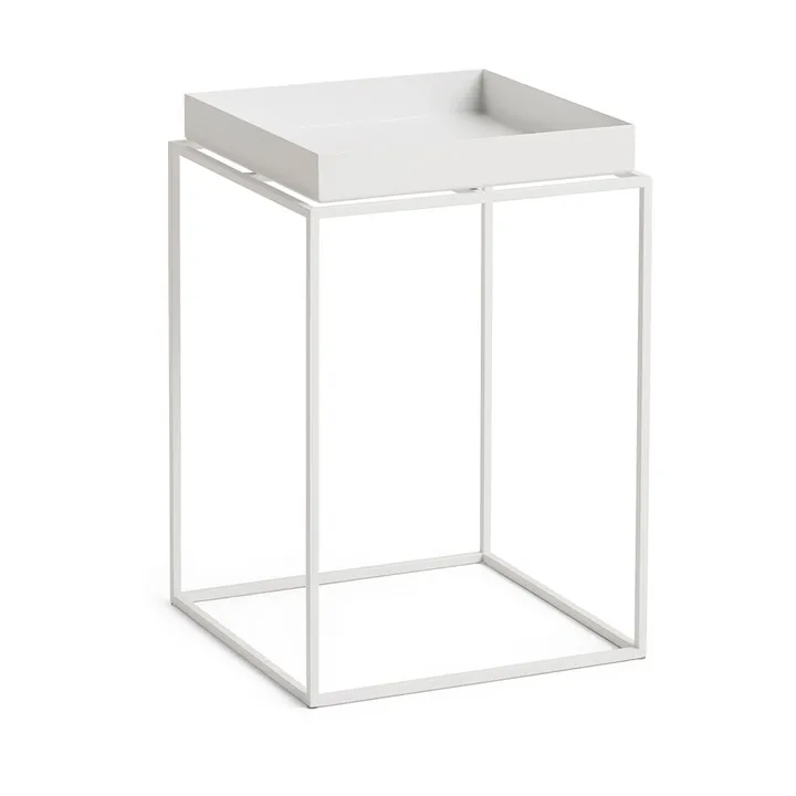Tray Table medium brettbord - White, 30x30x44 cm - HAY